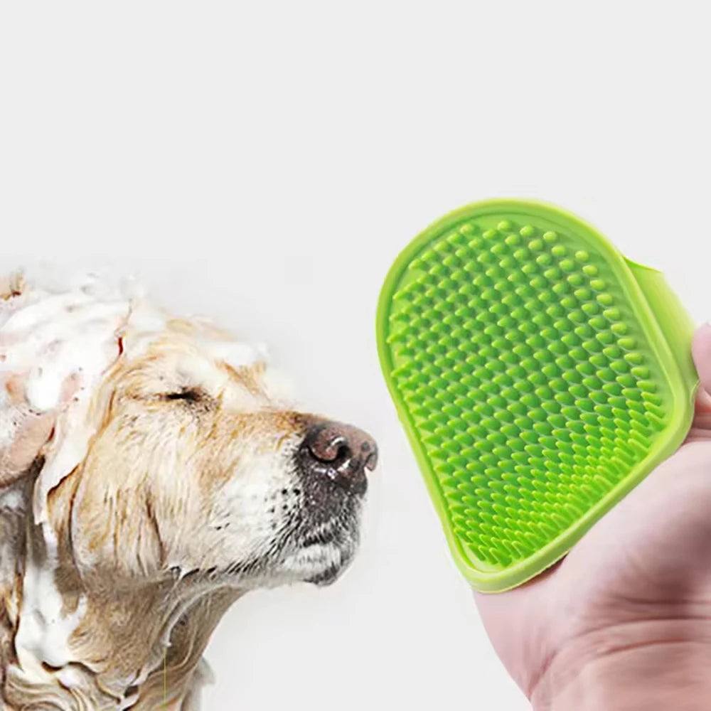 Soft Rubber Pet Bath Brush – Grooming & Massage Glove